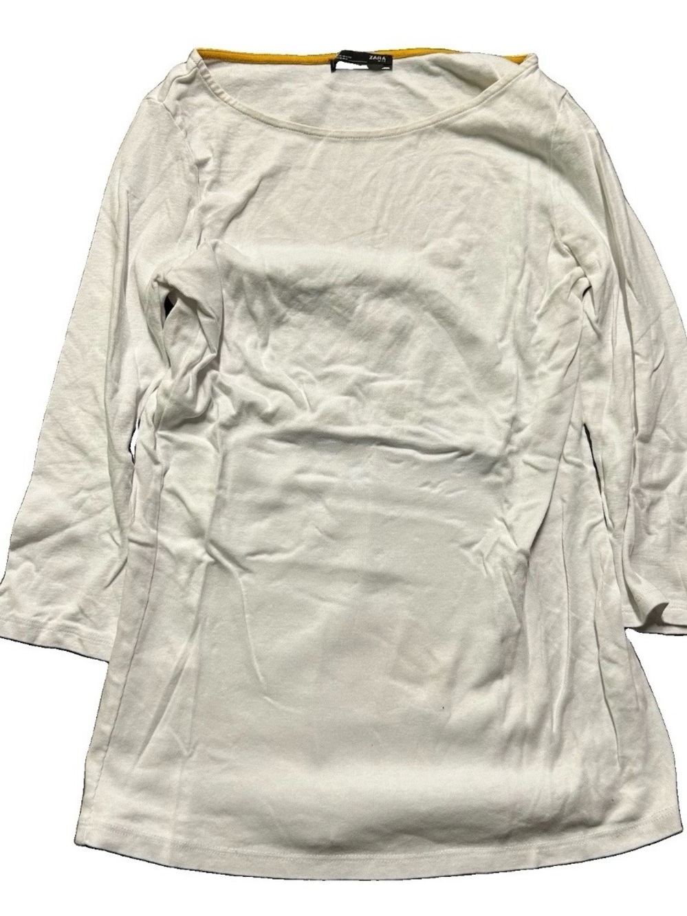 Women’s Zara White 3/4 Sleeve Shirt Size Small